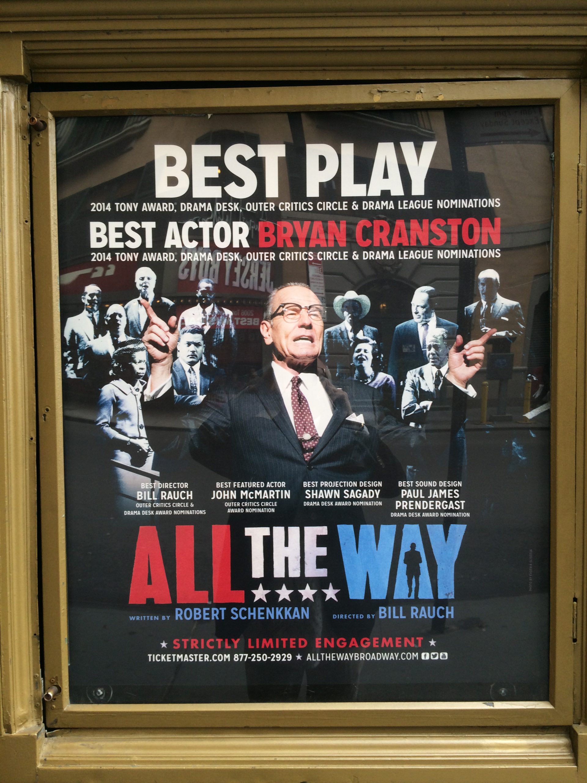 All the Way poster with Bryan Cranston